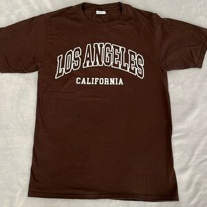 Men’s Los Angeles Brown Tee- Size Small